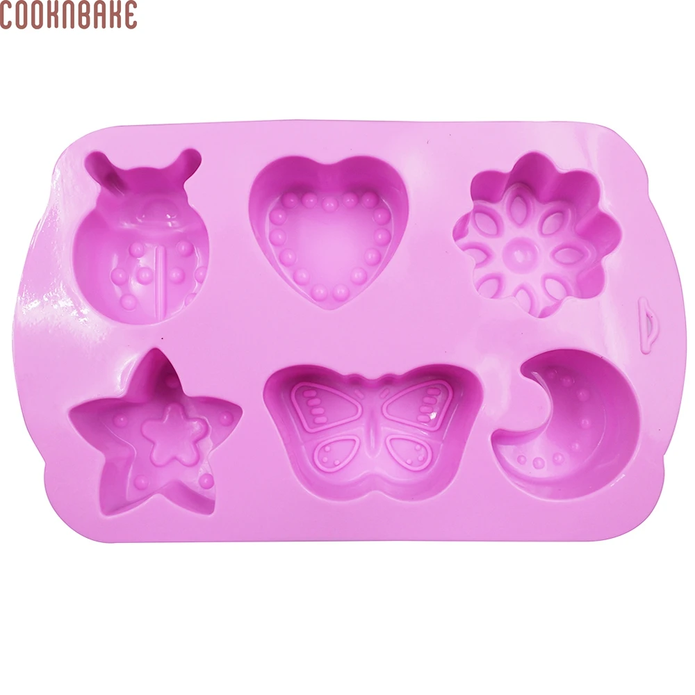 COOKNBAKE сделай сам 6 ячеек силиконовая форма для торта шоколада кубика льда желе с