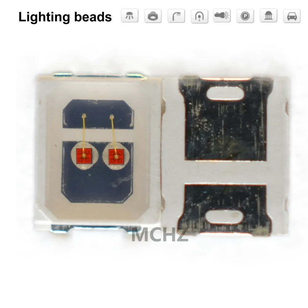 

1000pcs/lot SMD LED 2835 lamp beads highlight 0.8w 300 ma 2V-2.6V yellow Amber 588nm 590nm light-emitting diode