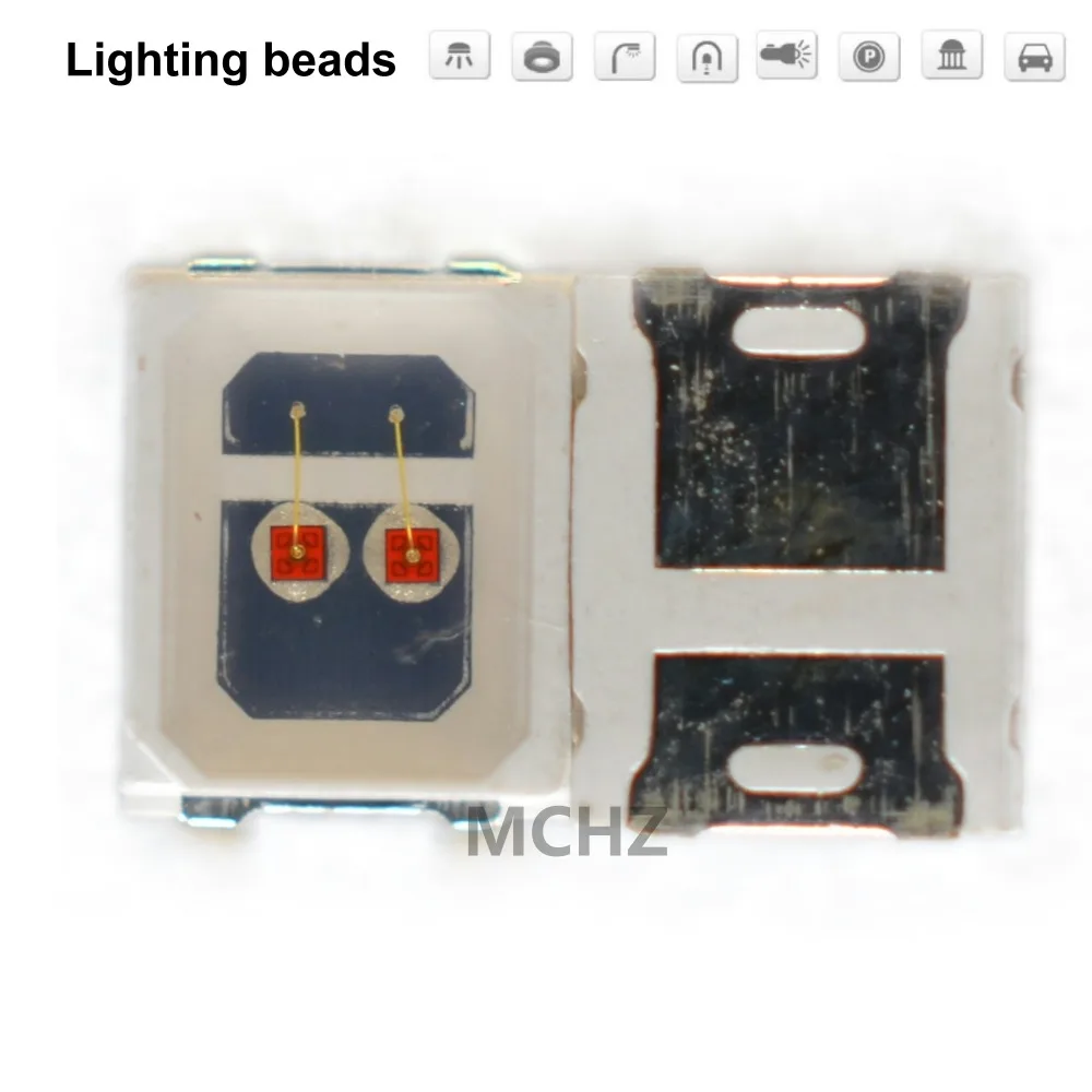 400 шт./лот SMD LED 2835 Светодиодные лампы 0 8 Вт 300 мА 2 В-240 В Желтый Янтарный 588 нм 6