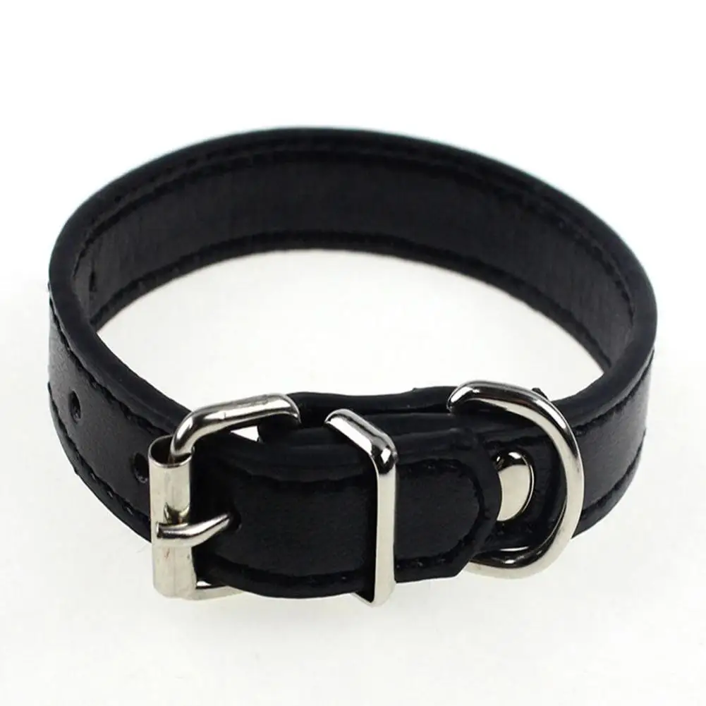 

Adjustable Pet Supplies Safety Belt Faux Leather Pet Dog Cat Puppy Collar Buckle Neck Strap