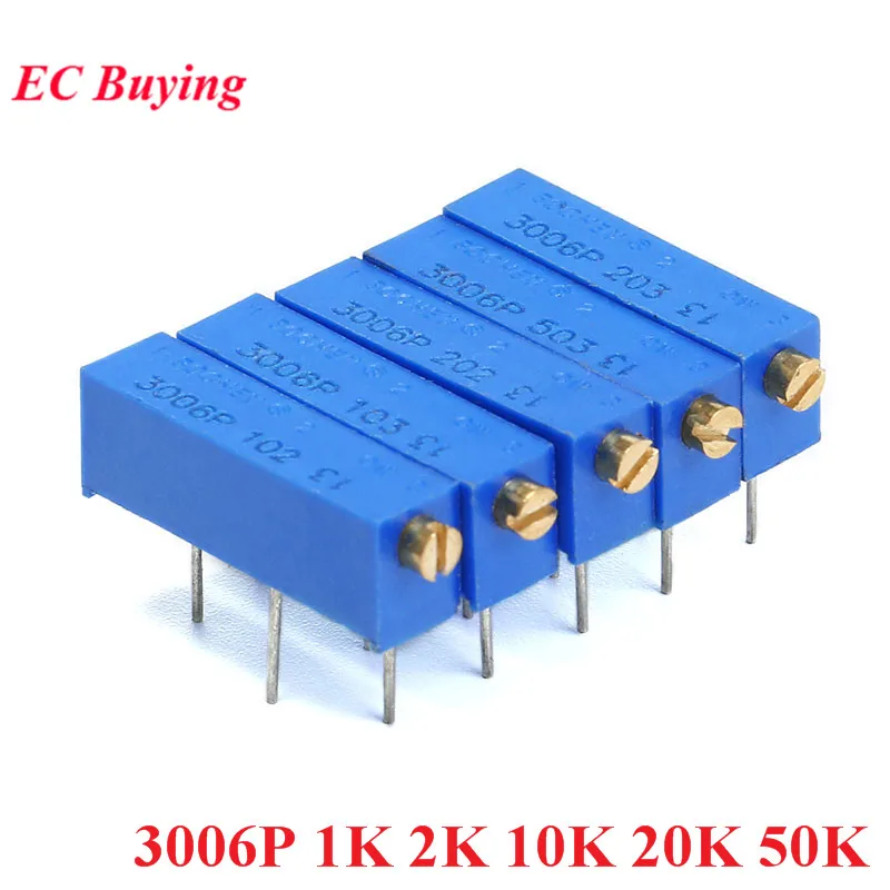10pcs 3006p 102 2 103 3 503 Trimpot Trimmer Potentiometer 1k 2k 10k k 50k Ohm P503 3006 Multiturn Side Potentiometer Buy At The Price Of 1 10 In Aliexpress Com Imall Com