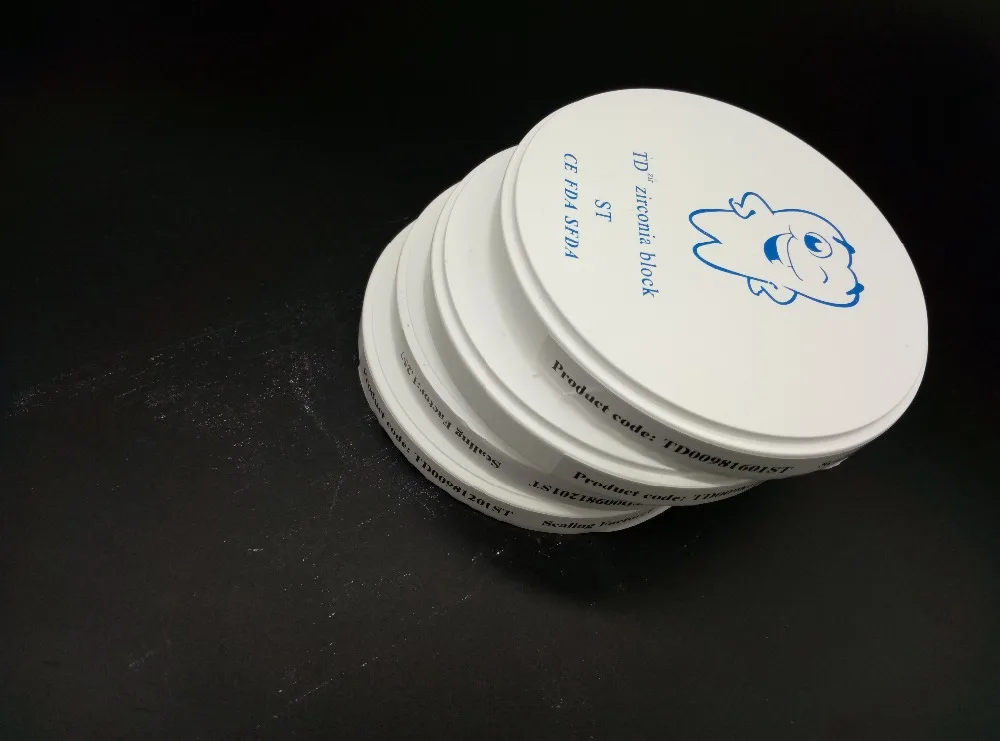 

1 Piece HT ST Dental Lab Zirconia Block for Wieland System Milling Mechine CAD CAM OD98*20mm precolor zirconium disk