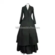 Edwardian Викторианский Даунтон аббатство Готический Черный Премиум бархатное Пальто Платье стимпанк вампир театральный костюм пальто