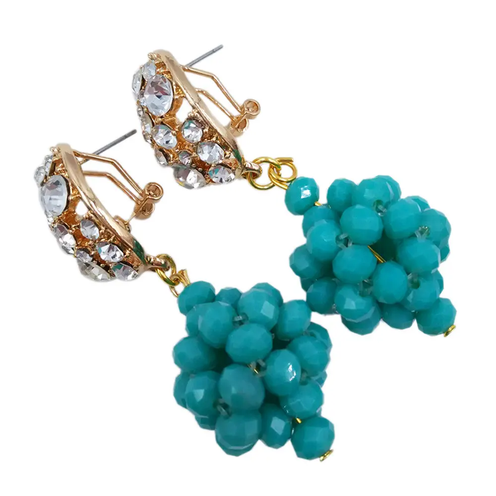 Модное ярко голубое массивное ожерелье из нескольких нитей нигерийские