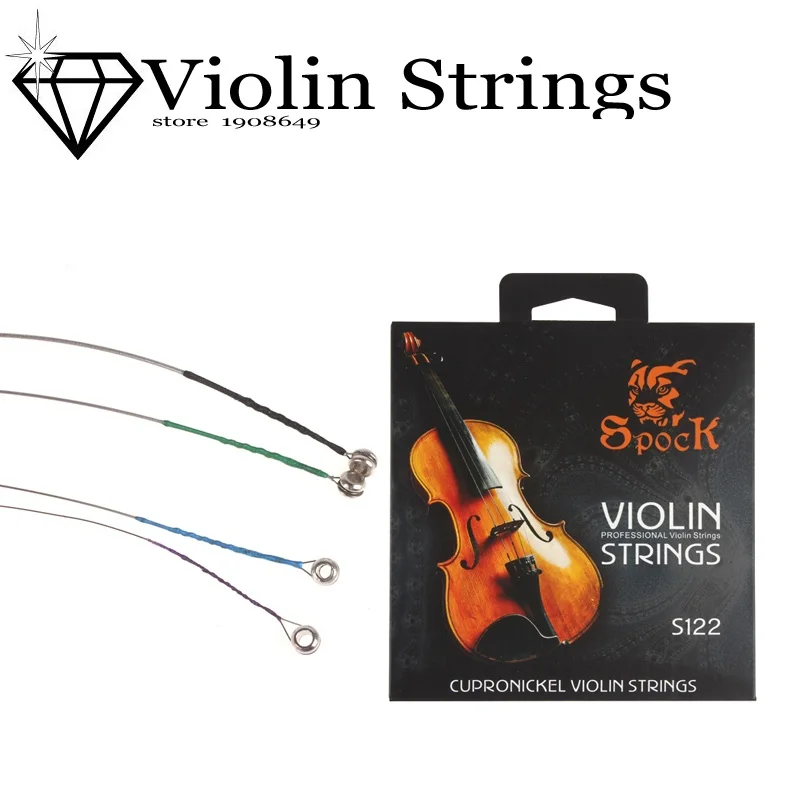 

Spock S122 Nickel Silver Violin Strings fit for 3/4 4/4 Violin Stainless Steel Core Nickel Silver Wound