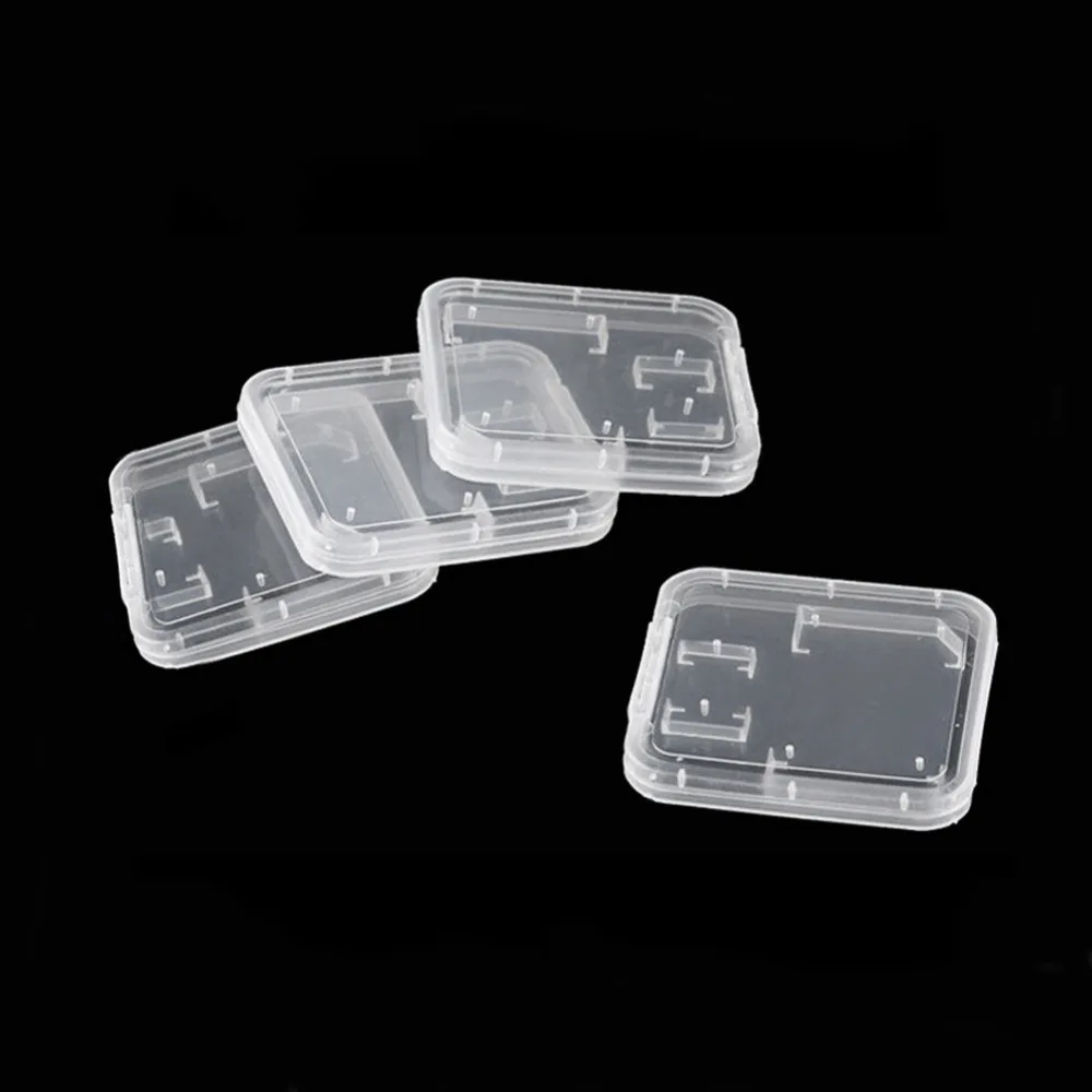 

J-boxing SD SDHC Memory Card Case Plastic Storage Box Flash Memory SD Card Box Cover Transparent Standard 10PCS/Set