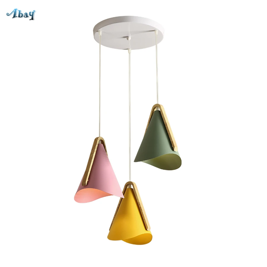 

Nordic Modern Conical Wood Pendant Lights for Living Room Study Bedroom Restaurant Lighting Fixtures Hanging Lamp Home Decor Led