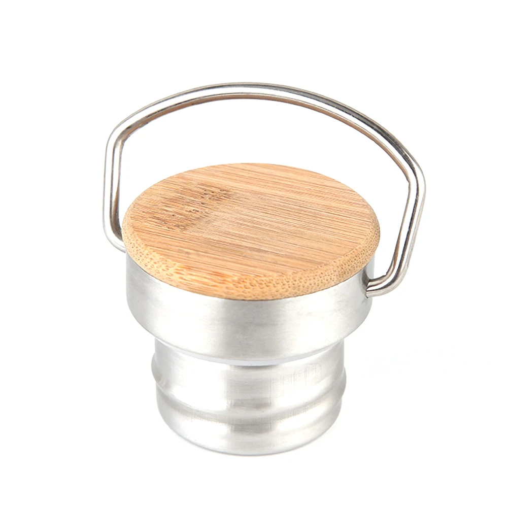 Нержавеющая сталь герметичные бутылка воды с бамбуковой крышкой Спорт на открытом воздухе восхождение чайник