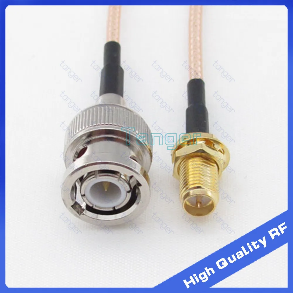 

BNC male plug to RP-SMA female with RG-316 RF Coaxial Pigtail Jumper cable 6" 15cm Tanger High Quality RF cables