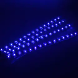 4 шт. 12 В автомобиля Светодиодные длинные лампы автомобиль мотоцикл полосы света truck гибкие светодиодные полосы Водонепроницаемый синий