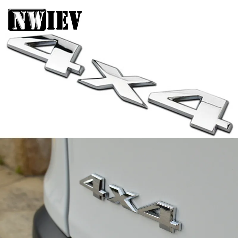 

NWIEV 4WD 4X4 Car 3D Metal Stickers For Nissan Qashqai J11 Juke Tiida Fiat 500 Punto Renault Megane 2 3 Duster Saab Ford Mondeo