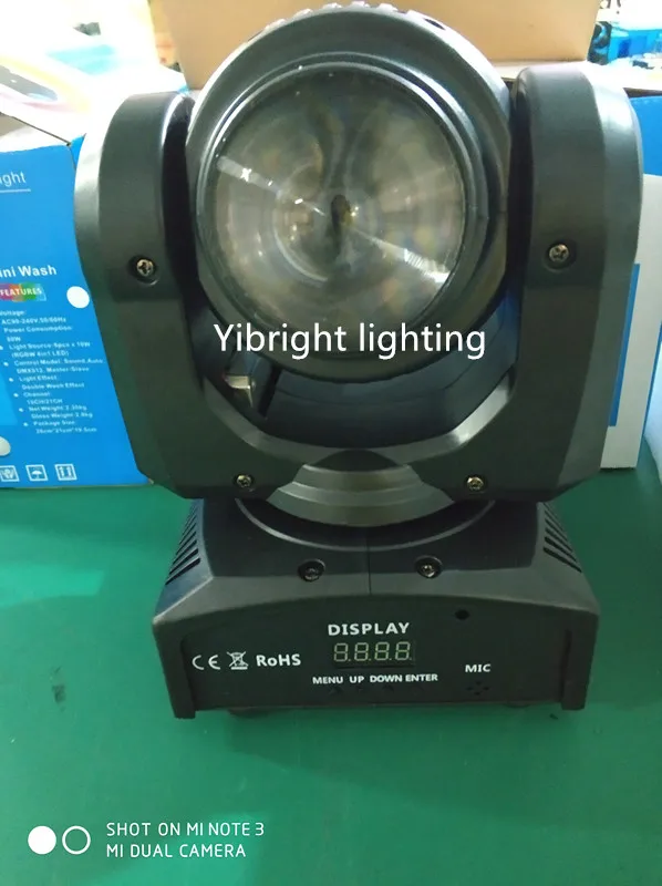 Двухсторонняя Светодиодная лампа для мытья луча 4x10 Вт + 1x10 RGBW DMX 512 с вращающейся