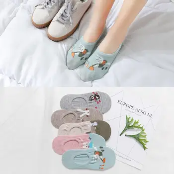 

yishine 10 Pairs Summer Woman Comfortable Cotton Cute Animal Design Motion Socks Low Ankle Sock Girls Boat Casual Socks 2019 New