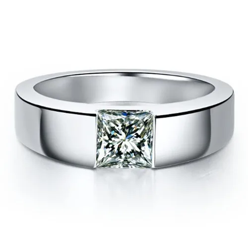 Classic Men Jewelry 1CT Diamond Wedding Engagement Ring ...