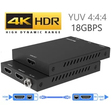 2019 4 K 60 Гц HDMI 2,0 Extender 50 м Поддержка 18 Гбит & Loop Out HDMI удлинитель с ИК-4 K HDMI к RJ45 усилитель сигнала, передатчик, приёмник