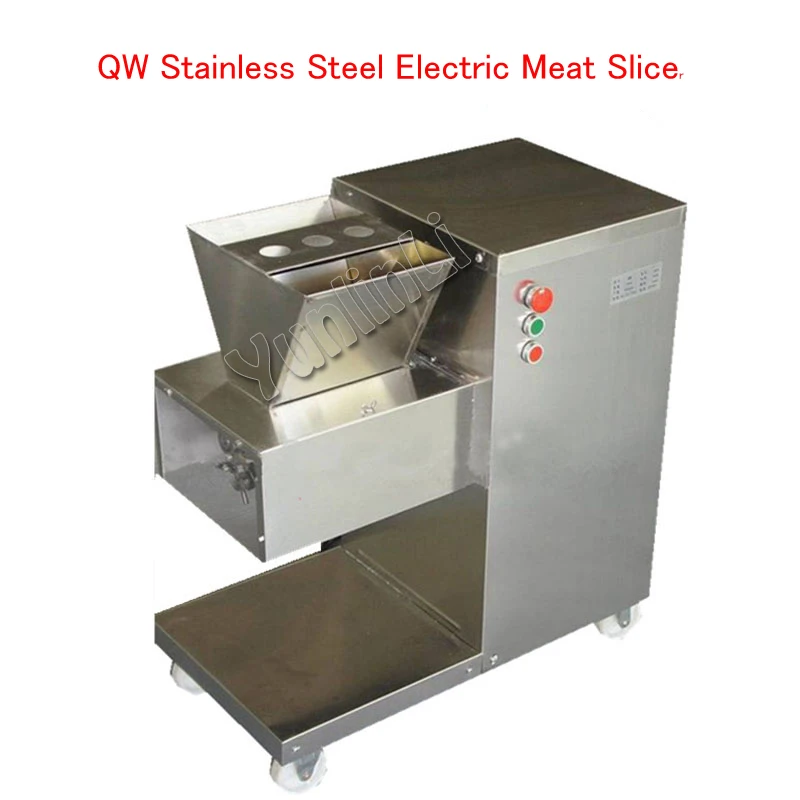 

QW Stainless Steel Meat Slicer Electric Meat Grinder 800kg/H Meat Cutting Machine with 1 Blade Food Processing Machine