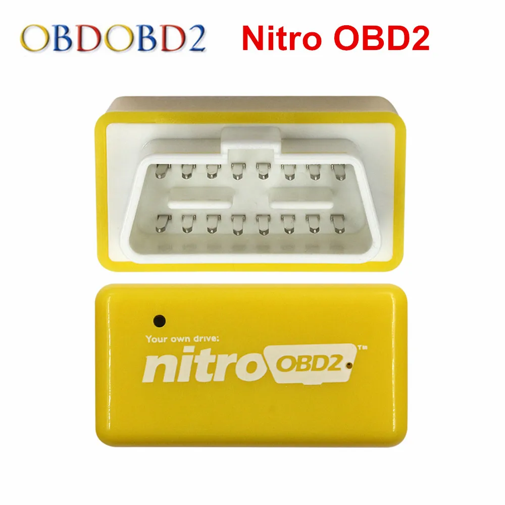 Новейший Nitro OBD2 чип дизельного бензина тюнинговая коробка вилка и привод NitroOBD2 для дизельного автомобиля больше мощности/больше крутящего момента