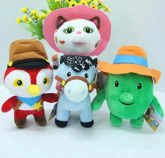 Hot Original Sheriff Callie s Wild West Cowboy Callie Cat Horse Woodpecker Cactus tree Plush Doll