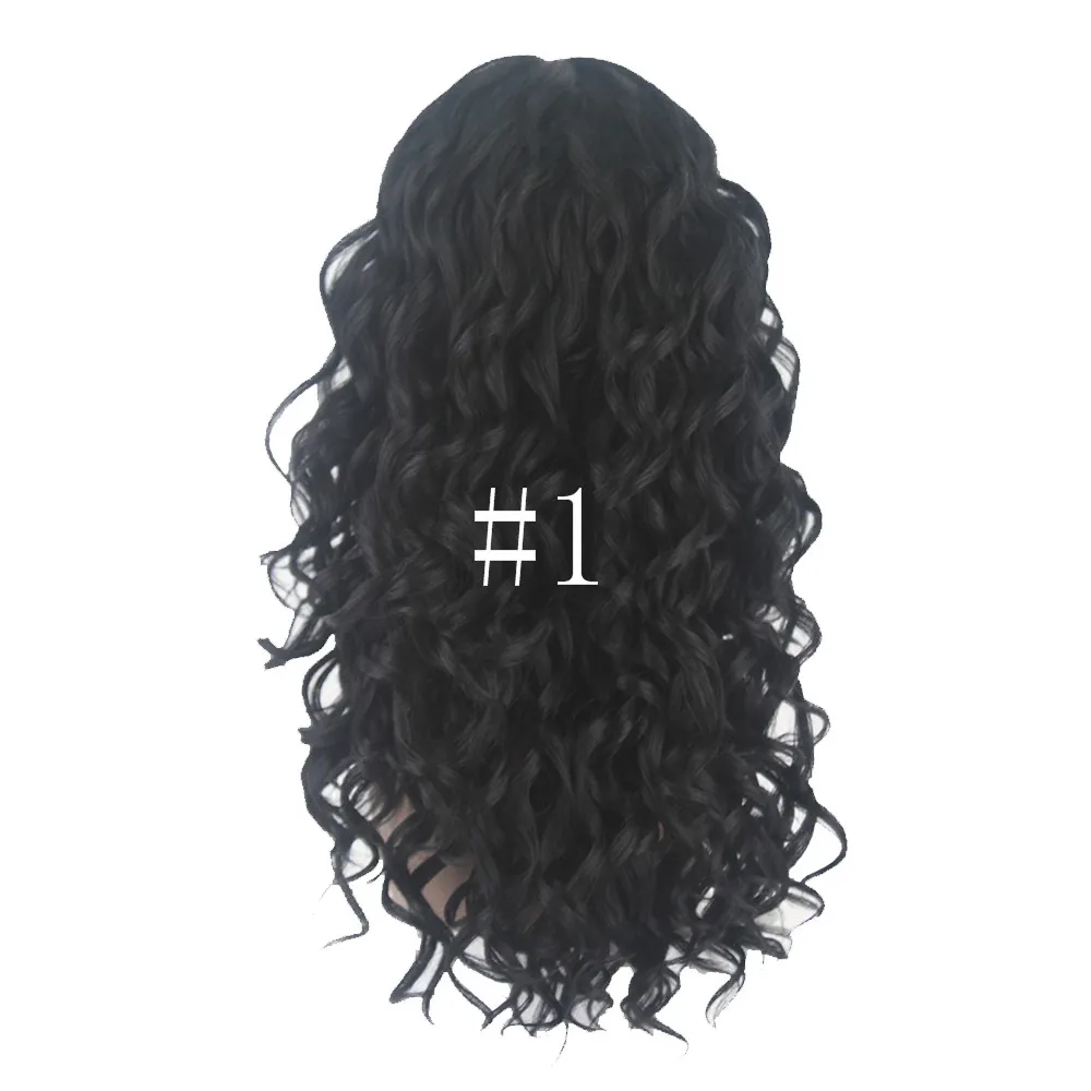 Парики из искусственных волос без шапочки-основы короткий волнистые X-TRESS парик из натуральных волос - Цвет: #1
