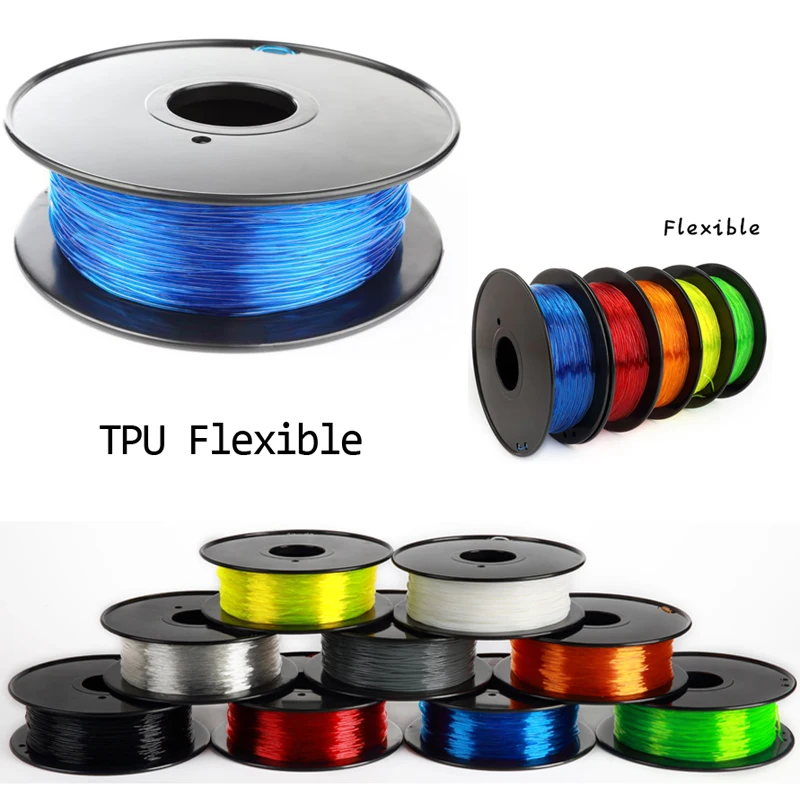 TPU 3D Printer Filament Flexible Soft 3D Printing material 1.75mm flex  caneta diferente Printer Modeling shimano mini print