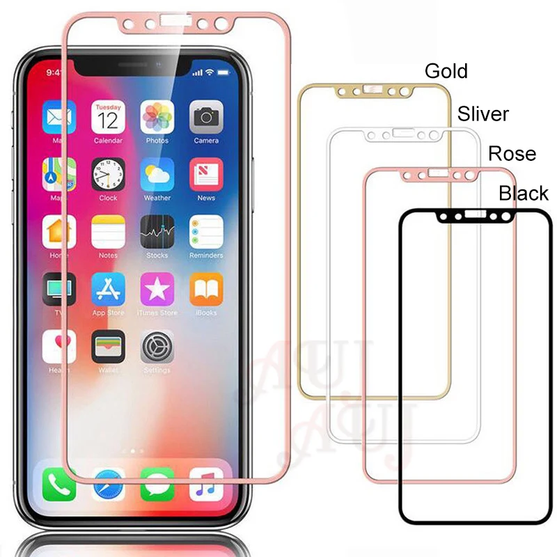 AUJ 6D Защитное стекло для iPhone 6 6s 7 8 Plus защита экрана с полным покрытием закаленное