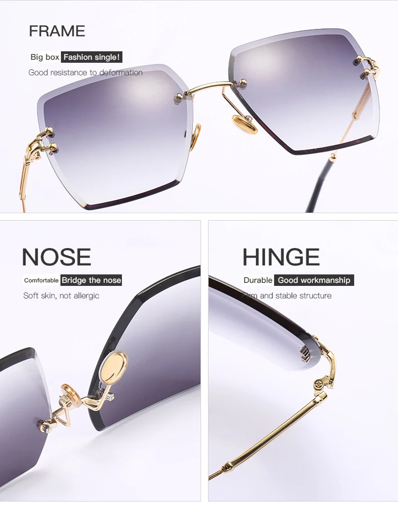 rimless square sunglasses  (26)