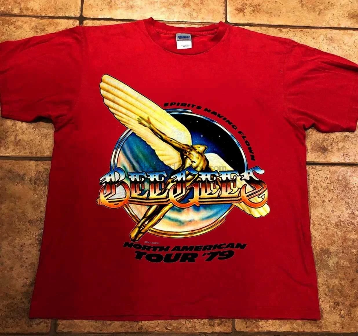 

New Rare!!Vintage Bee Gees shirt 70s North America Tour 1979 T-shirt Reprint