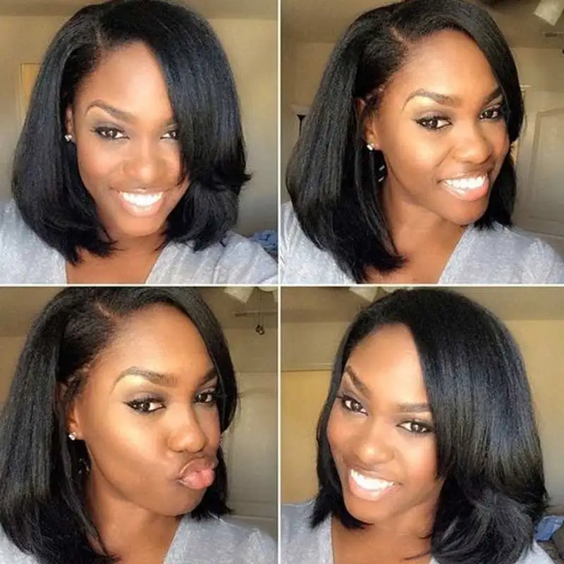 Synthetic Wigs Black Women Synthetic Hair Short Wigs for Black Women Short Straight Highlight Wig Heat Resistant Cheap Black Wig