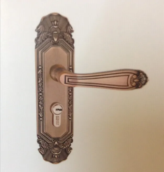 European Style Bronze Interior Pastoral Door Lock Zinc Alloy Door