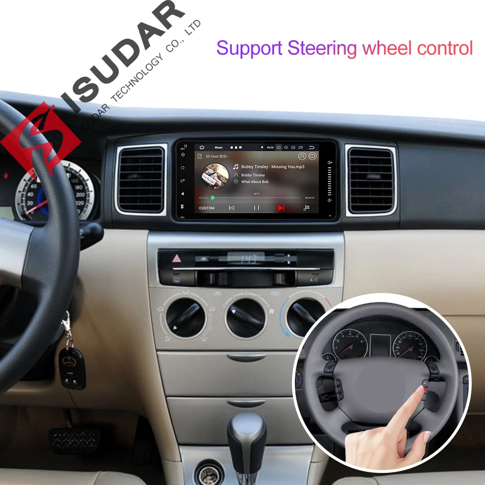 Top Isudar 2 Din Auto Radio Android 9 For Toyota/Corolla/Terios/Altis/RAV4/CAMRY Universal Car Multimedia Video Player GPS USB DVR 3