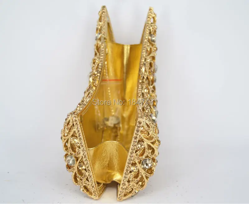 LaiSC женский вечерний роскошный ридикюль сумочка клатч в кристаллах, золотистые стразы, клатчи на день, модный дизайн, женская сумка-клатч SC213