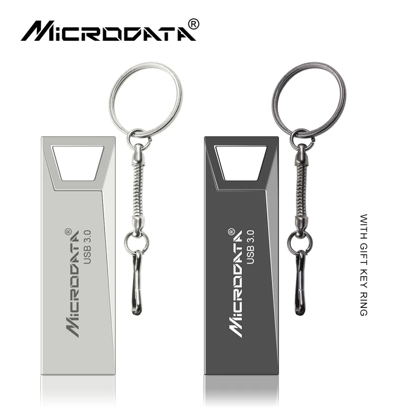 USB 3.0 Flash Drive Metal mini Pendrive 16GB 32GB 64GB 128GB USB Stick cle usb Personalized Logo Pen Drive Key Ring USB Flash