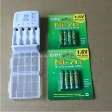 Бесплатная доставка 8PcsNi-Zn NiZn1.6V AAA1000mWh Аккумуляторная Powergenix Батарея + 1 шт. aa/aaa Зарядное Устройство + 2 шт. коробка для хранения