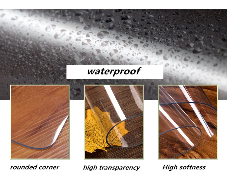 Высококачественный коврик для стола, обновленный, ПВХ, прозрачный, без запаха, 1,0, 1,5 мм, толстая, водонепроницаемая скатерть, вечерние, для украшения стола, подстилка