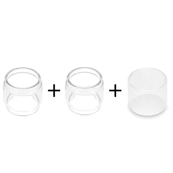 

3PCS Cheap and Clear Glass tube for Hcigar Fodi RDTA 22mm Normal/Fatboy Version (2 piece Bubble+1 Normal)