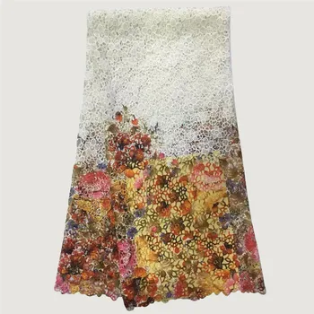 

Free Shipping!Latest african lace High quality African guipure lace african cord lace water soluble lace for women dress WS1052