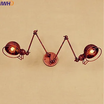 IWHD antiguo Eidson, LED luz de Pared accesorios Wandlamp Swing brazo largo luces de Pared Vintage aplique de Pared industrial Lampara Pared