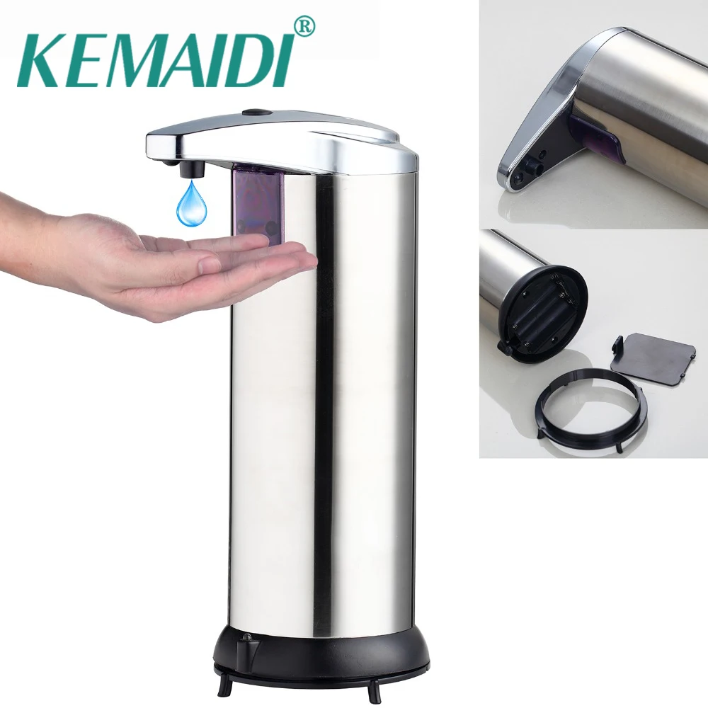 KEMAIDI Free Shipping SensorTouchless Automatic Liquid Soap Dispenser For Kitchen Bathroom Home Black NEW Arrival 2016