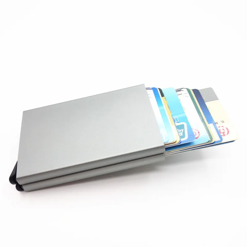 PPYY новый-нейтральный алюминиевый сплав металлический кошелек мини-кошелек Кредитная карта ID держатель RFID Анти-размагничивание зажим для