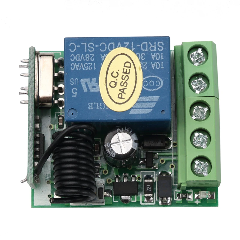 kebidu 433Mhz Remote Control 12V Universal Wireless Switch DC 1CH relay Receiver Module RF Transmitter