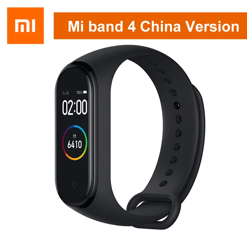 Xiaomi mi Band 2 mi Band 3 mi Band 4 умный Браслет Bluetooth 4,0 спортивные умные часы монитор сердечного ритма Смарт-браслет для Android iOS - Цвет: Mi Band 4 CN