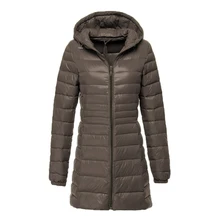 NewBang – doudoune longue Ultra légère pour femme, manteau coupe-vent chaud, grande taille 6XL 7XL 8XL, hiver