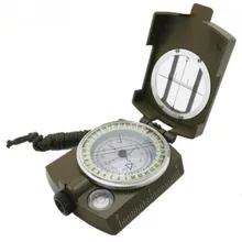 Outdoor Multi-function Compass Metal with Luminous Waterproof Survival Military Compass Hiking Camping Army Pocket Equipment