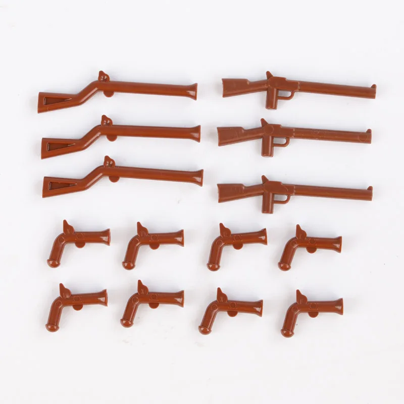 

Army WW1 Military Weapons Pack Building Blocks Soldiers Figure Accessory City Parts Pirate Flintlock Pistol Guns Model Block Toy