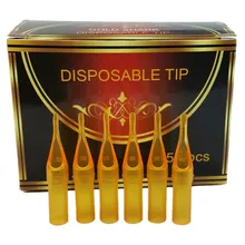 50 шт./кор. одноразовые золото стерильные для тату Советы Насадка подачи питания-круглый Размеры 3/5/7/9/11/14R
