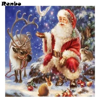 

Diamond Embroidery animal Mosaic pattern 5D DIY Diamond Painting Christmas Santa Claus Diamond Painting Cross Stitch Rhinestone