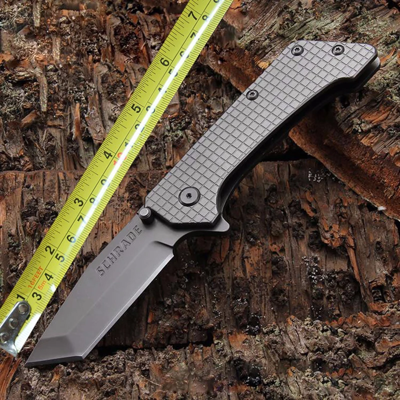 

Camping Tactical Pocket Knife Two Edges Survival Knives Hunting Folding Knife Two Colors Outdoors EDC Tools Weight 302g