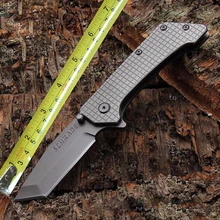 Camping Tactical Pocket Knife Two Edges Survival Knives Hunting Folding Knife Two Colors Outdoors EDC Tools Weight 302g