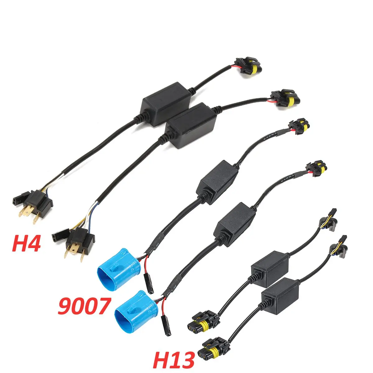 2 шт H4/H13/9007 Для жгута реле Привет/LO Би ксенон жгут провода 12 v авто провода адаптера разъем для Би-ксенона 35 W/55 W