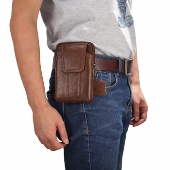 

Genuine Leather Cases For huawei P10 Plus P8 P9 lite y6 y5 y3 ii Universal Phone Cover Wallet Belt Pouch Double Pockets Bag